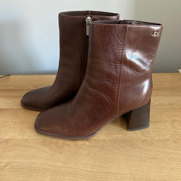 Calvin Klein Women's Broma Square Toe Tapered Heel Dress Booties - Picture 1 of 4